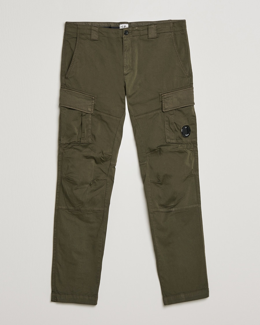 Herre | | C.P. Company | Satin Stretch Cargo Pants Olive