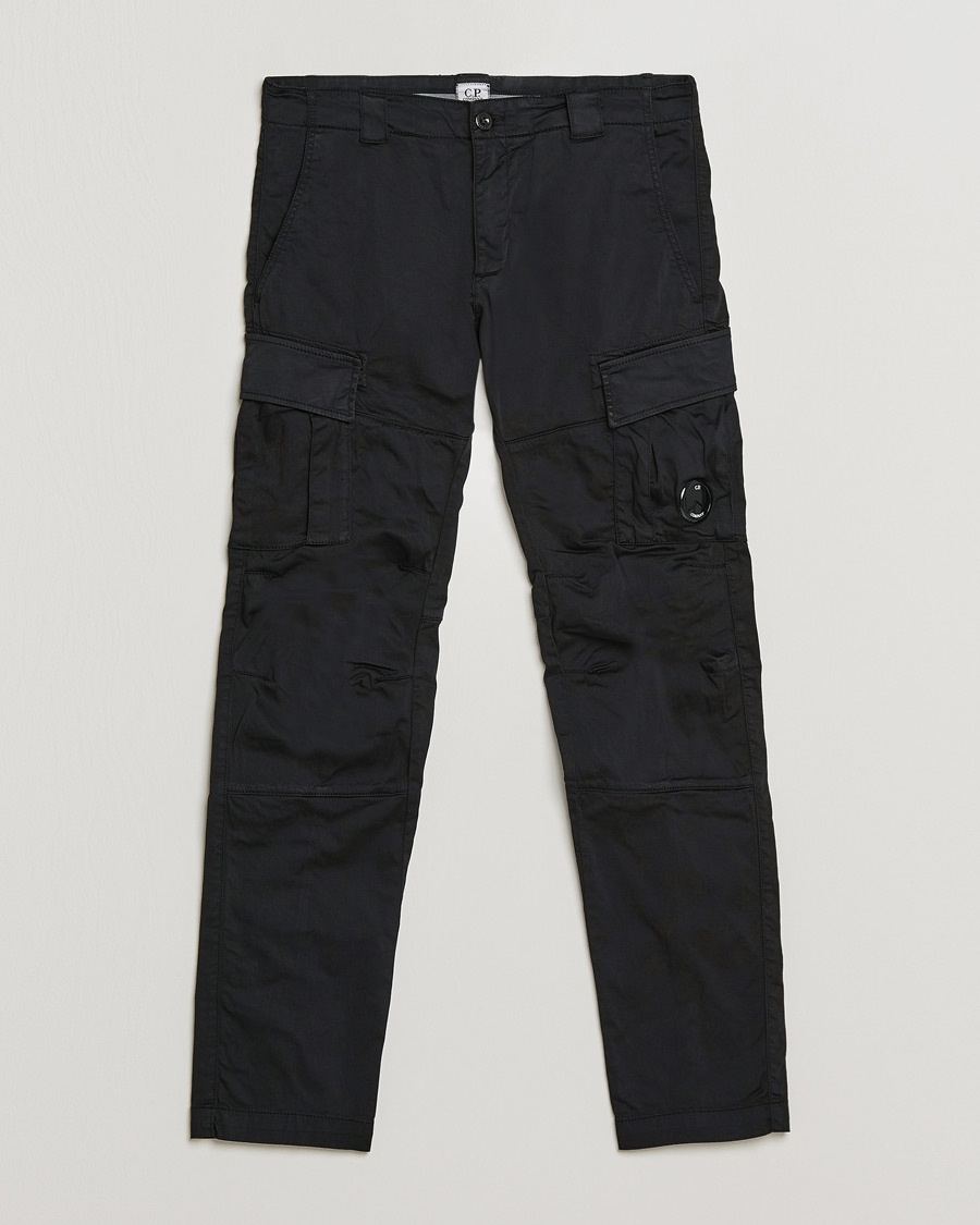 Herre | | | C.P. Company Satin Stretch Cargo Pants Black