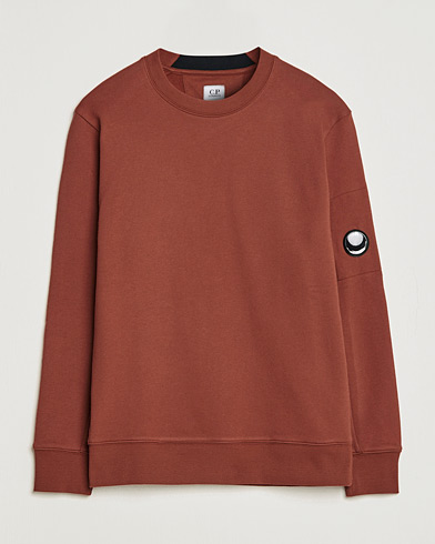 Herre |  | C.P. Company | Diagonal Raised Fleece Lens Sweatshirt Rust