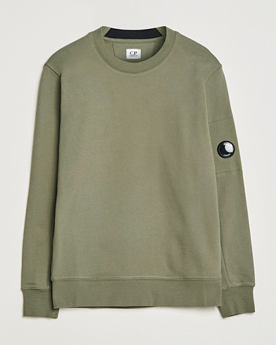 Herre | C.P. Company | C.P. Company | Diagonal Raised Fleece Lens Sweatshirt Olive
