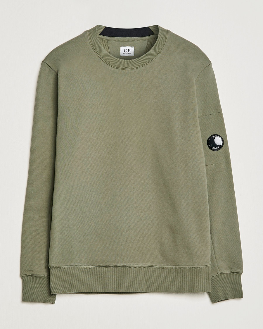 Herre | | C.P. Company | Diagonal Raised Fleece Lens Sweatshirt Olive