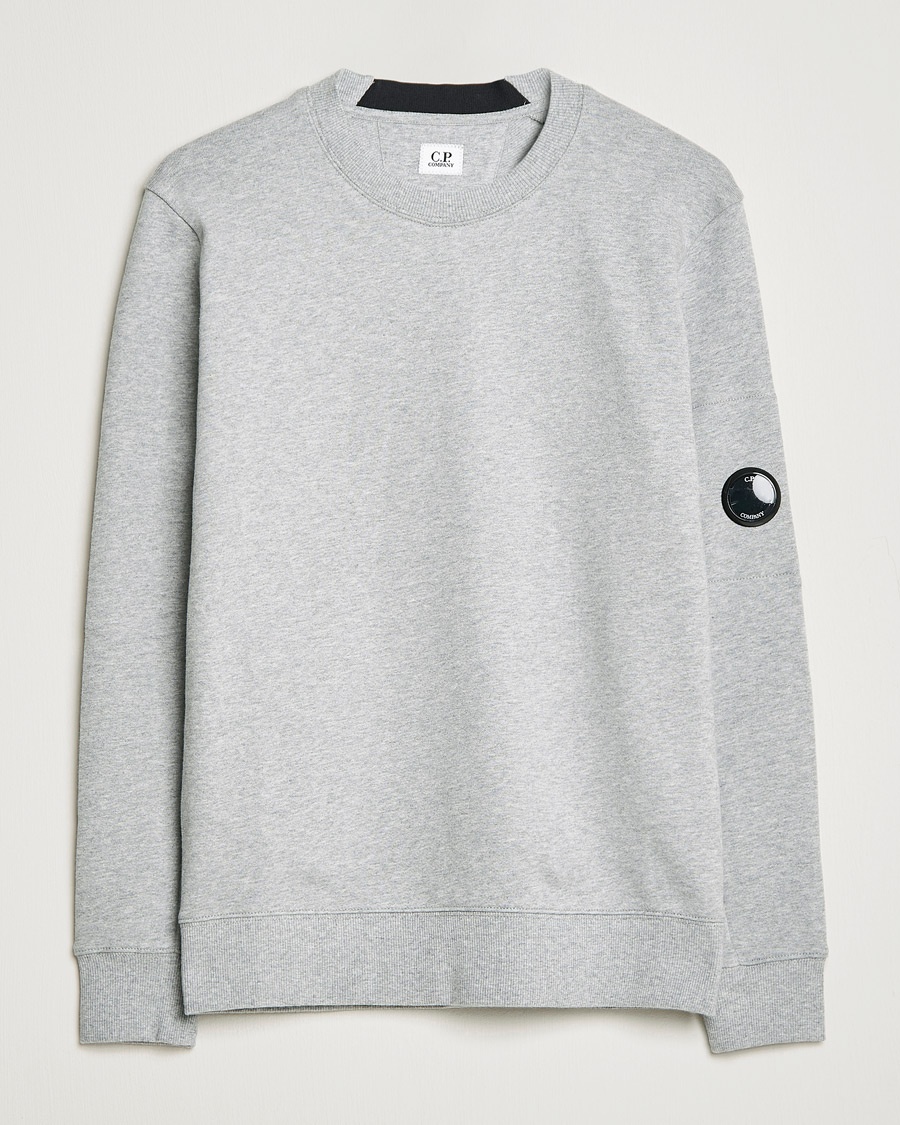 Herre | | C.P. Company | Diagonal Raised Fleece Lens Sweatshirt Grey