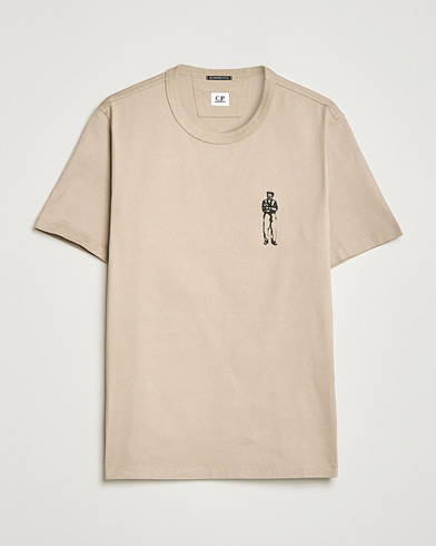Herre | C.P. Company | C.P. Company | Heavy Mercerized Cotton Printed Logo T-Shirt Sand