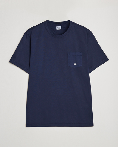 Herre |  | C.P. Company | Mercerized Cotton Pocket T-Shirt Navy