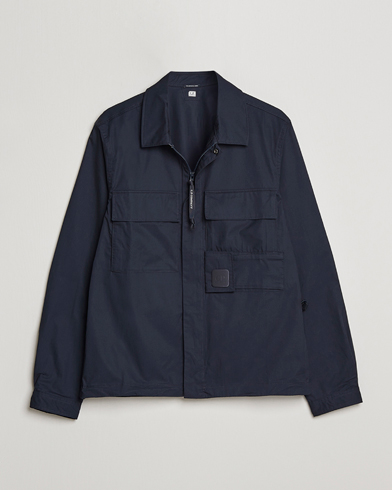 Herre | Overshirts | C.P. Company | Metropolis Cotton Gabardine Overshirt Navy