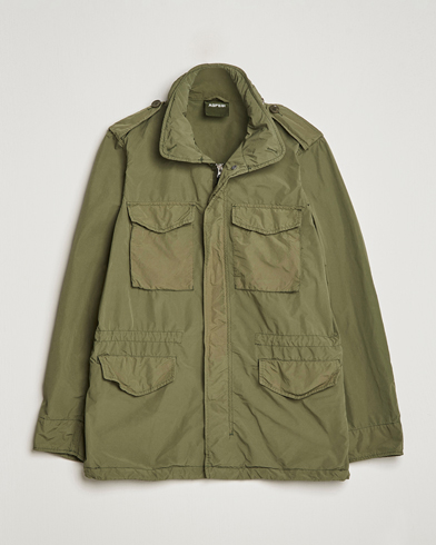 Herre | Aspesi | Aspesi | Giubotto Garment Dyed Field Jacket Army Green