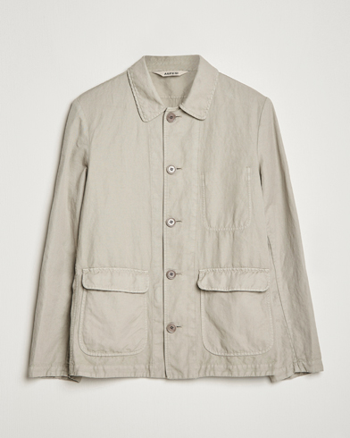 Herre |  | Aspesi | Tadao Cotton/Linen Shirt Jacket Khaki