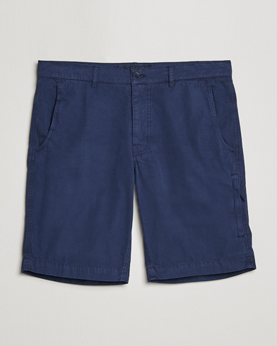 Herre |  | Aspesi | Washed Cotton Cargo Shorts Dark Blue