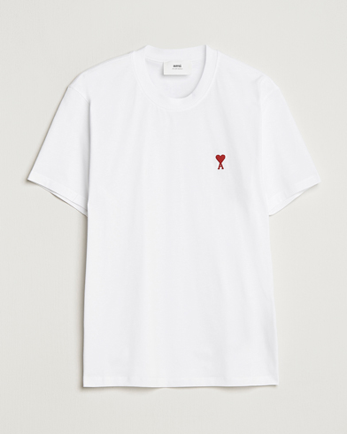Herre | Hvite t-shirts | AMI | Heart Logo T-Shirt White