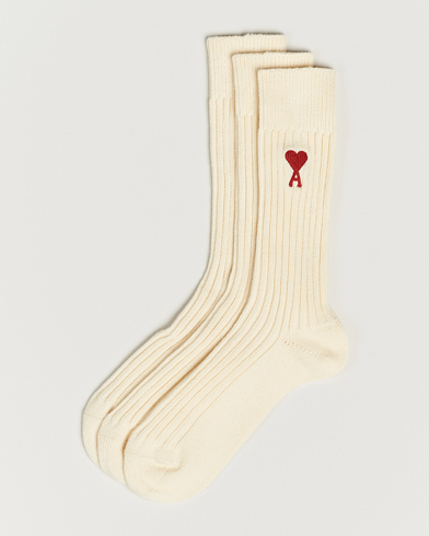 Herre | AMI | AMI | 3-Pack Heart Socks White