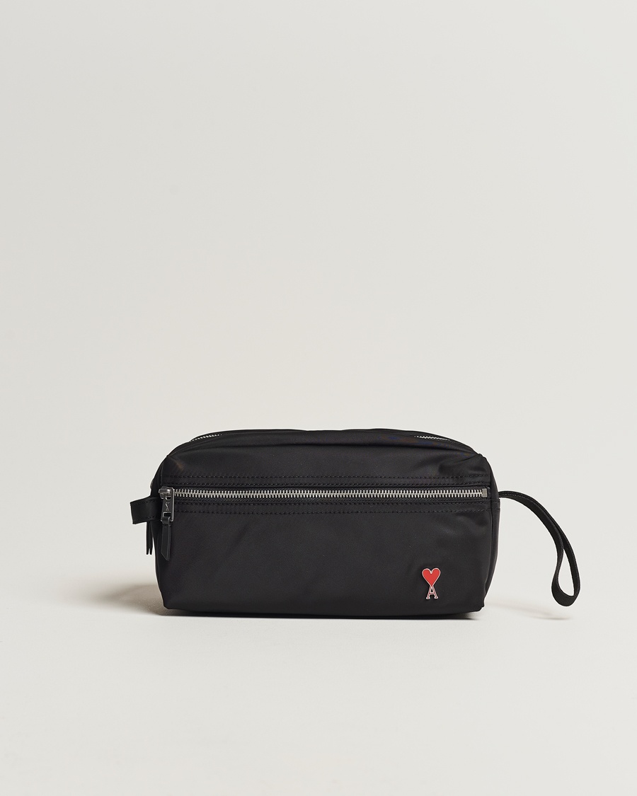 Herre | | AMI | Heart Logo Wash Bag Black
