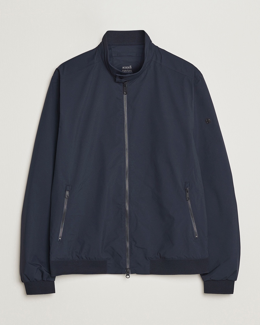 Herre | New Nordics | Scandinavian Edition | Plain Waterproof Jacket Midnight Blue