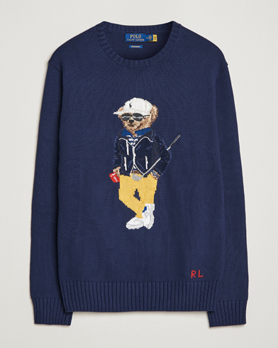 Herre | Strikkede gensere | Polo Ralph Lauren Golf | Cotton Bear Knitted Sweater Refined Navy