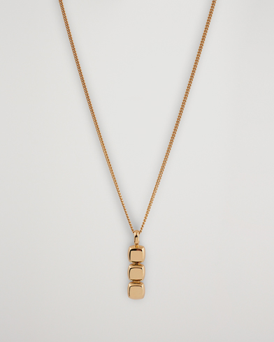 Herre |  | Tom Wood | Mini Cushion Pendant Necklace Gold