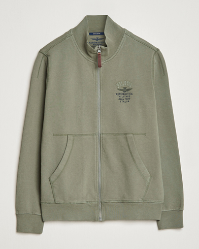 Herre |  | Aeronautica Militare | Full Zip Sweater Green