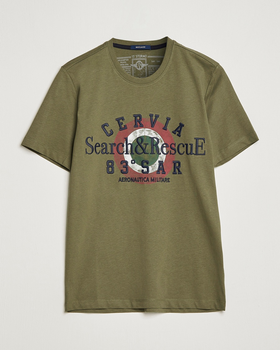 Herre | | Aeronautica Militare | Cotton T-Shirt Green