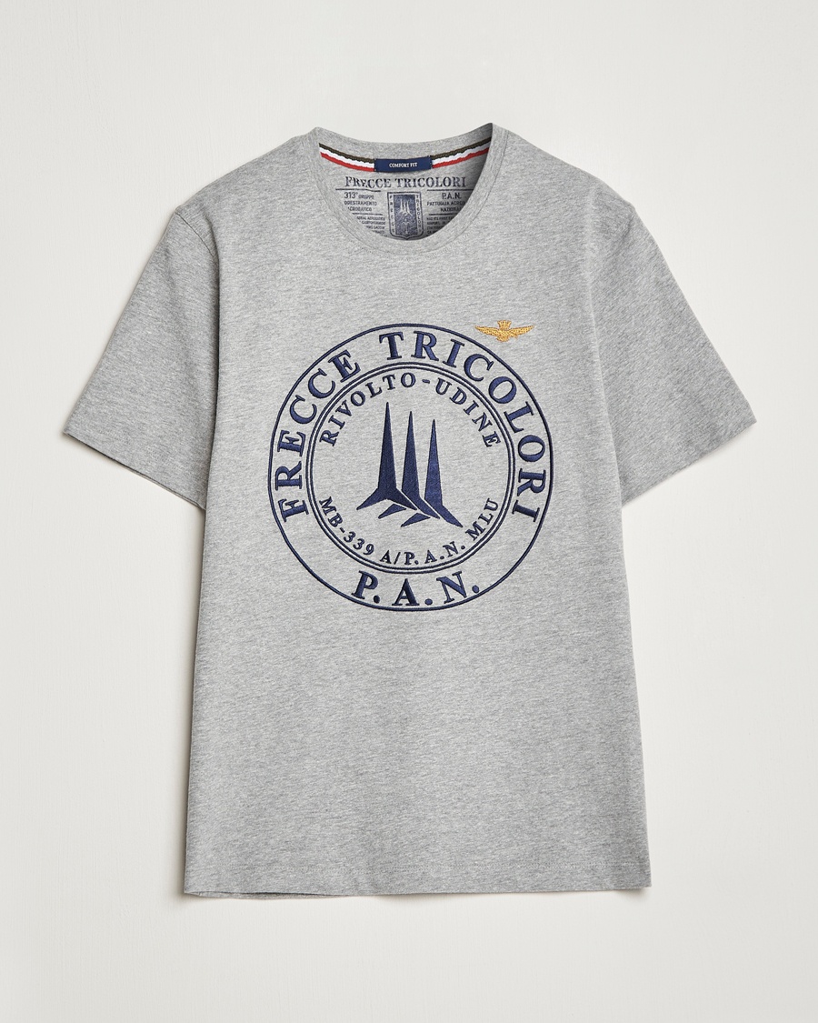 Herre | | Aeronautica Militare | Tricolor T-Shirt Melange Grey