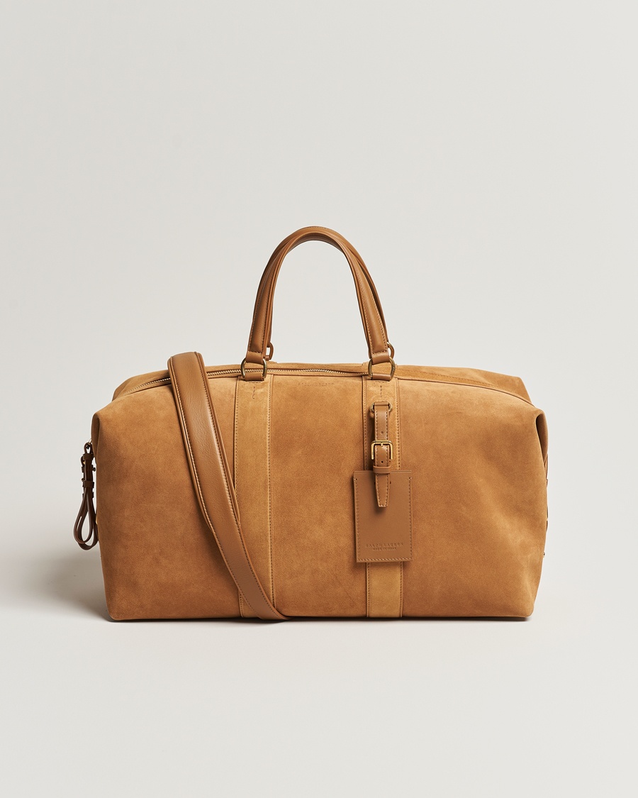Herre | Ralph Lauren Purple Label | Ralph Lauren Purple Label | Large Suede Duffelbag Fawn