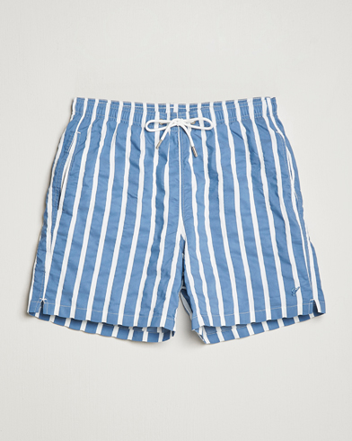Herre |  | Stenströms | Riviera Bold Striped Swim Shorts Blue