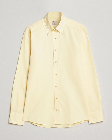 Herre | Skjorter | Stenströms | Slimline Button Down Pinpoint Oxford Shirt Yellow