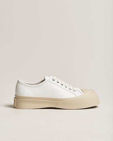 Herre |  | Marni | Pablo Leather Sneakers Lily White