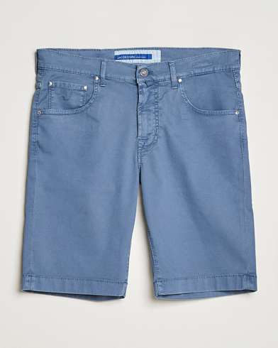 Herre | Shorts | Jacob Cohën | Nicolas Cotton Twill Shorts Blue Grey
