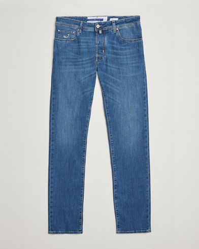Herre | Nytt i butikken | Jacob Cohën | Bard Denim Linen Resort Stretch Jeans Mid Blue