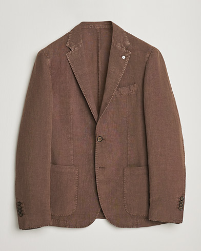 Herre | Dressjakker | L.B.M. 1911 | Jack Regular Fit Linen Blazer Brown