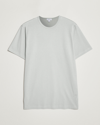 Herre | Kortermede t-shirts | Sunspel | Crew Neck Cotton Tee Laurel