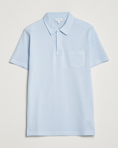 Herre |  | Sunspel | Riviera Polo Shirt Pastel Blue