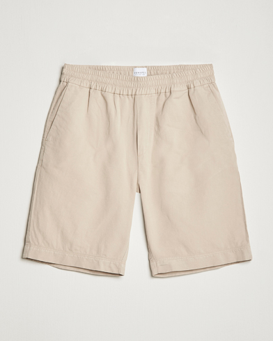 Herre |  | Sunspel | Cotton/Linen Drawstring Shorts Light Sand
