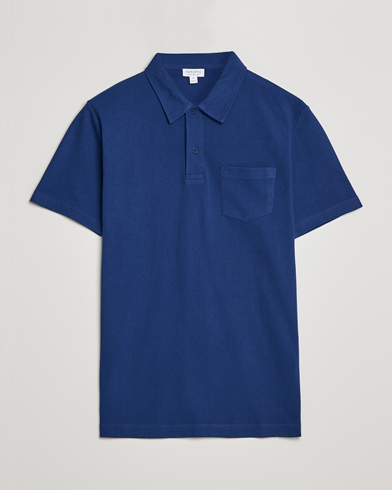 Herre | Sunspel | Sunspel | Riviera Polo Shirt Space Blue
