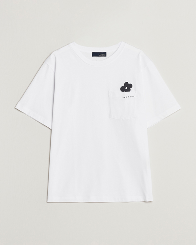 Herre | Lardini | Lardini | Fiore Tasca Printet Logo T-Shirt White