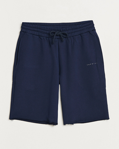 Herre | Joggebukseshorts | Lardini | Cotton Embroidery Shorts Navy