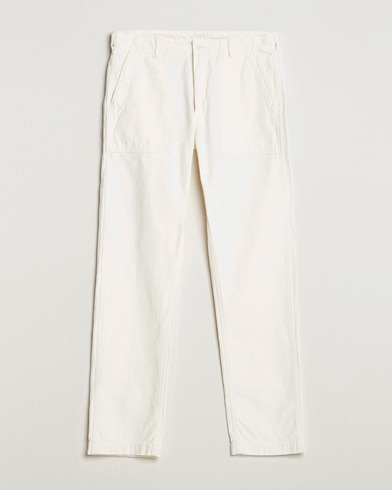 Herre | Japanese Department | orSlow | Slim Fit Original Sateen Fatigue Pants Ecru