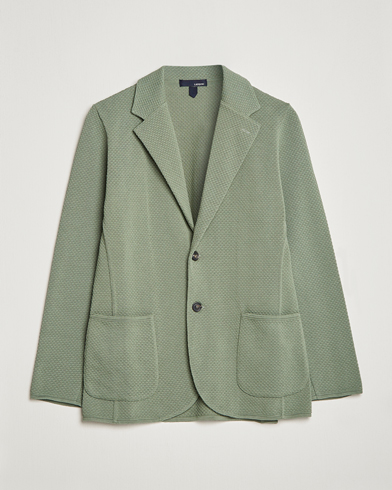 Herre |  | Lardini | Knitted Structure Cotton Blazer Soft Green