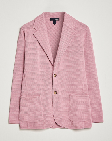 Herre | Strikkede blazere  | Lardini | Knitted Structure Cotton Blazer Soft Pink