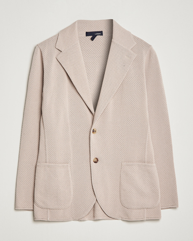Herre | Strikkede blazere  | Lardini | Knitted Structure Cotton Blazer Beige