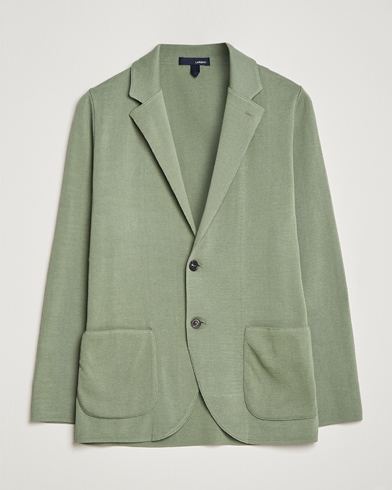 Herre | Lardini | Lardini | Knitted Cotton Blazer Soft Green