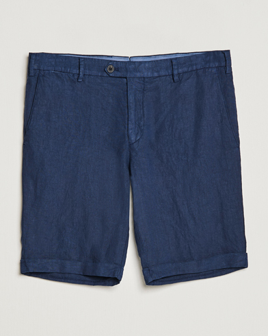 Herre | Shorts | Lardini | Linen Shorts Navy