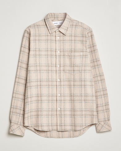 Herre | Skjortejakke | Samsøe & Samsøe | Liam Organic Cotton Overshirt Oatmeal Check