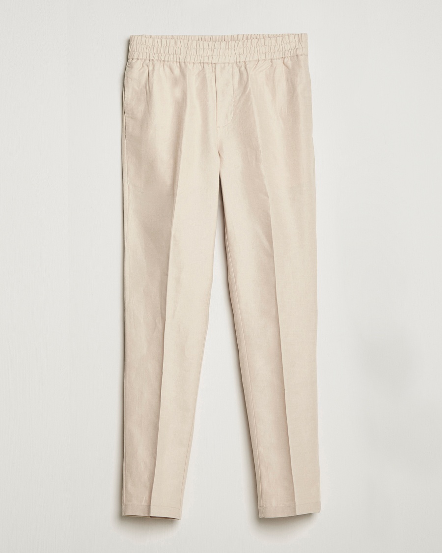 Herre | | Samsøe & Samsøe | Smithy Linen Cotton Trousers Oatmeal