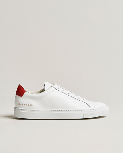 Herre |  | Common Projects | Retro Low Suede Sneaker White/Red