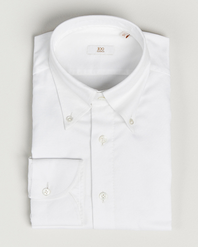 Herre |  | 100Hands | Gold Line Natural Stretch Oxford Shirt White