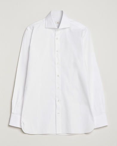 Herre | 100Hands | 100Hands | Gold Line Cotton Twill Cut Away Shirt White
