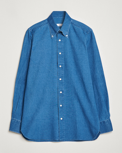 Herre | Jeansskjorter | 100Hands | Japanese Denim Bata Wash Shirt Blue