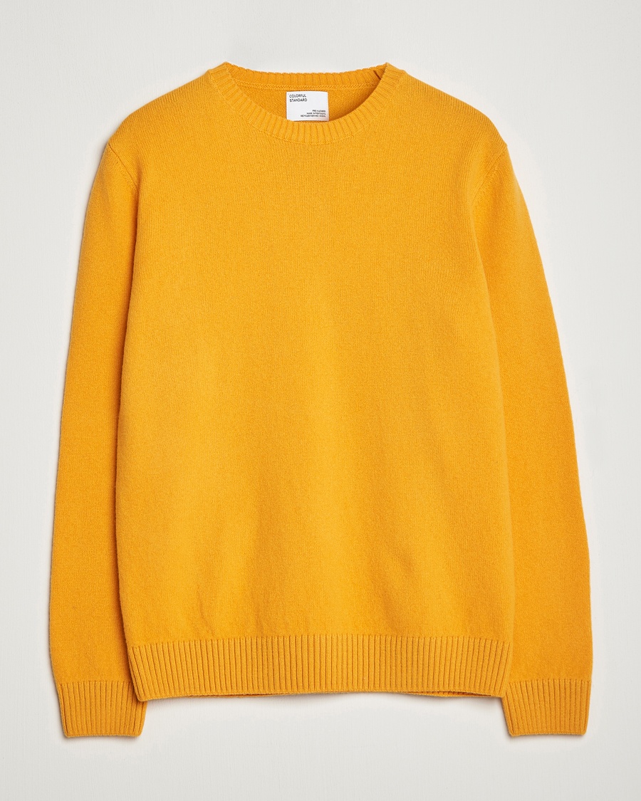 Classic Merino Wool Crew Neck Burned Yellow