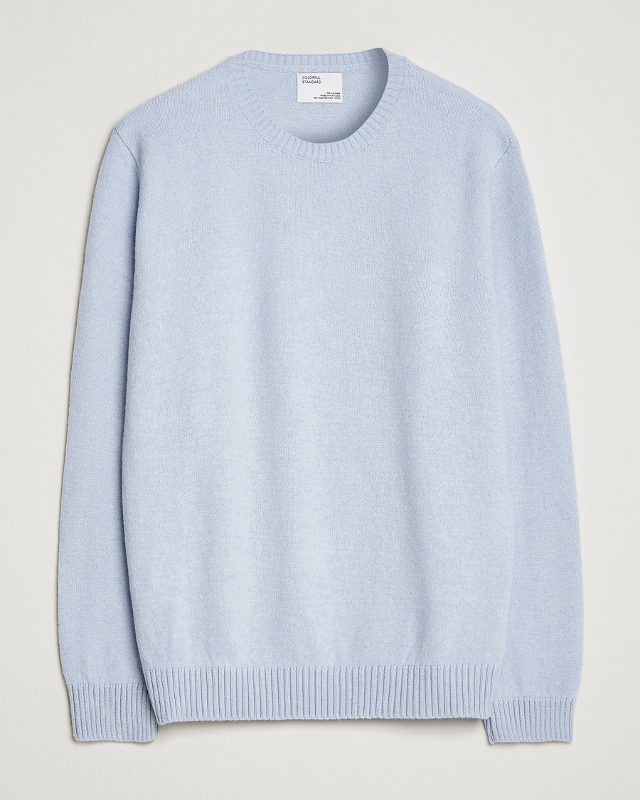 Herre | Strikkede gensere | Colorful Standard | Classic Merino Wool Crew Neck Polar Blue