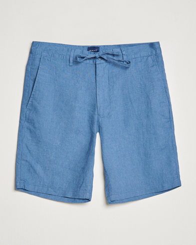 Herre | Linshorts | GANT | Relaxed Linen Drawstring Shorts Salty Sea Blue