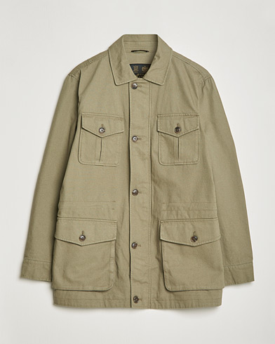 Herre | Klassiske jakker | Morris | Amira Cotton Sand Field Jacket Olive